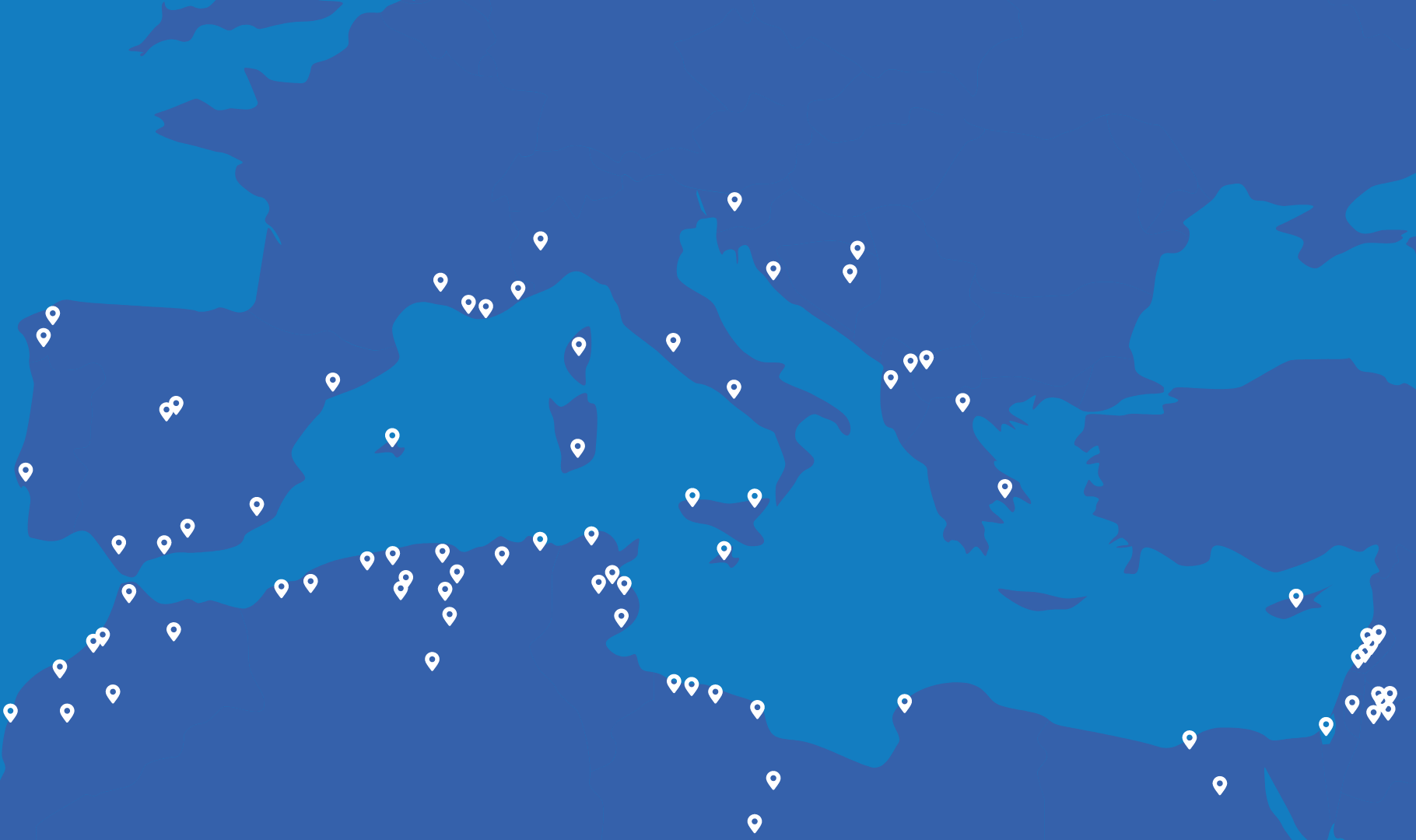 Carte des membres du réseau Téthys